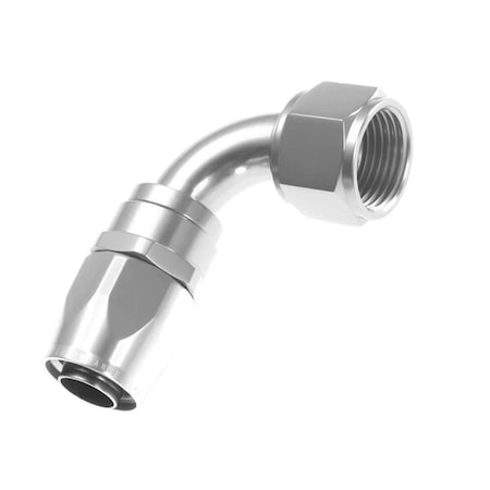 Red Horse Performance -12 90 DEGREE FEMALE ALUMINUM HOSE END - CLEAR 1090-12-5